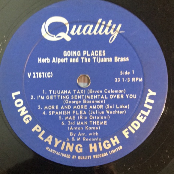 3/$30 Herb Alpert and the Tijuana Brass “Going Places” vintage vinyl album 1965 - Picture 3 of 4